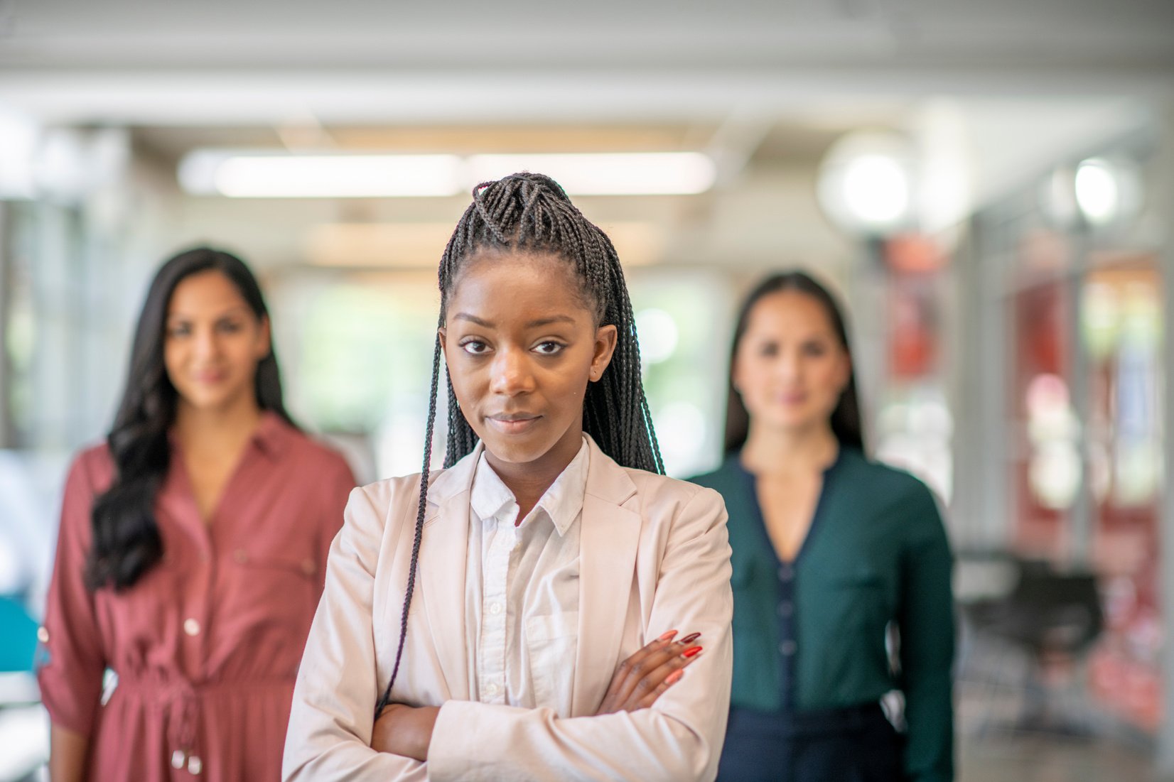 Diverse group of business women